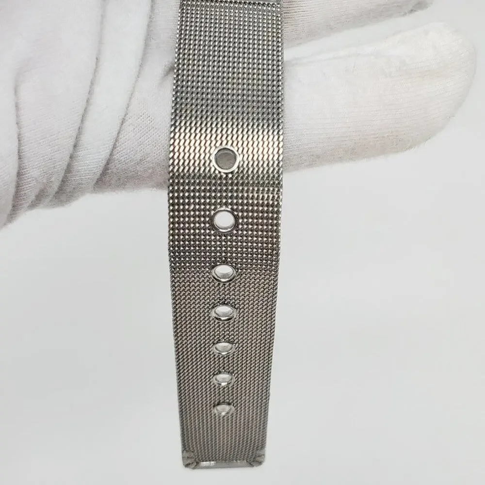 Disney Mickey Mouse Chain Mail Watch Mother of Pearl Face